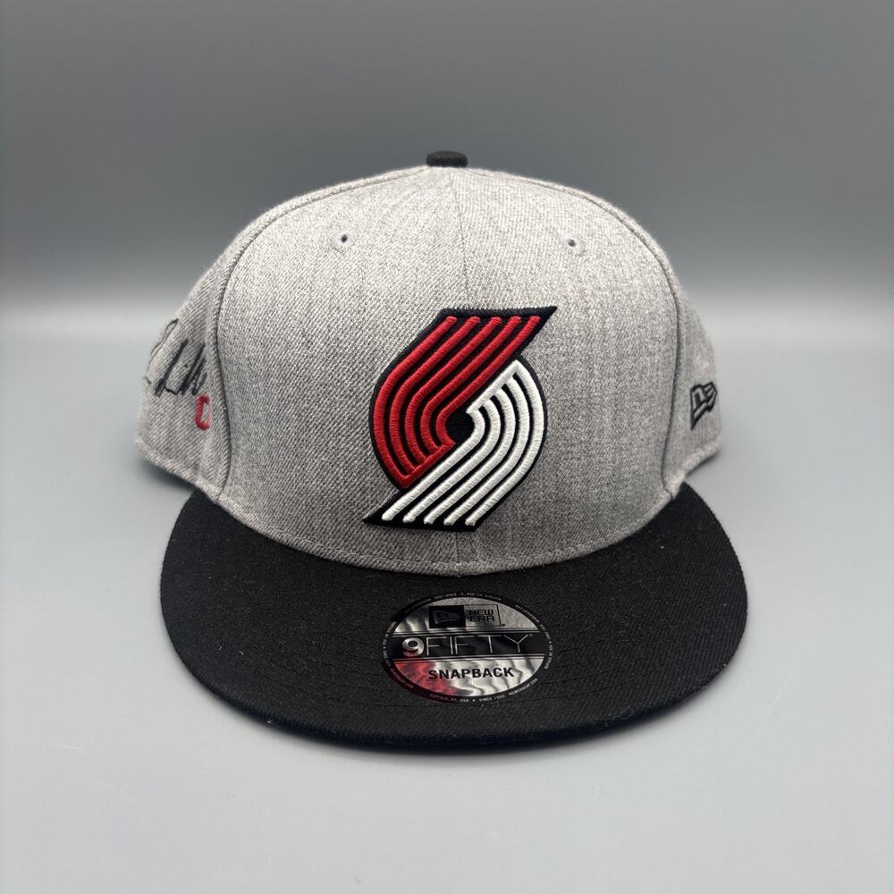 Portland Trail Blazers Hat New Era 9FIFTY Snapback Gray NBA Cap Damian Lillard